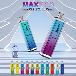 Reymont Max Pro Crystal 4500 Puffs Super Max Pure Taste Mesh Coil 1500mAh  Bettery Disposable Vape Pen Electronic Cigarette